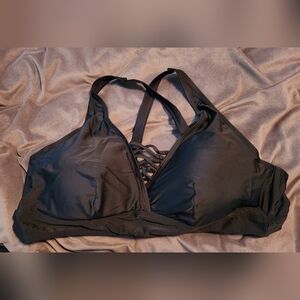 Torrid Black Crisscross Swim Bikini Top Size 3